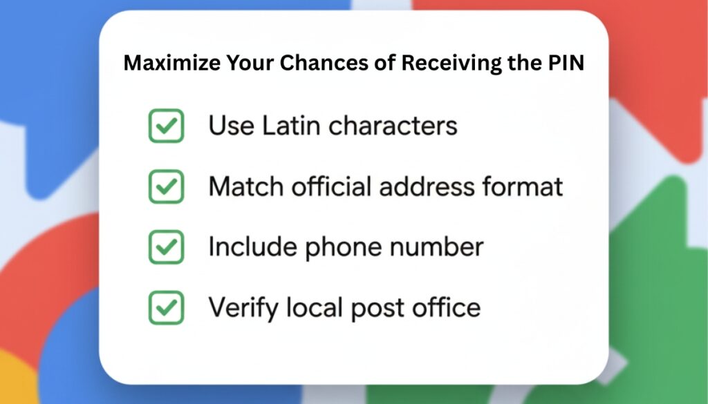 Checklist of steps to ensure Google AdSense PIN is successfully delivered.